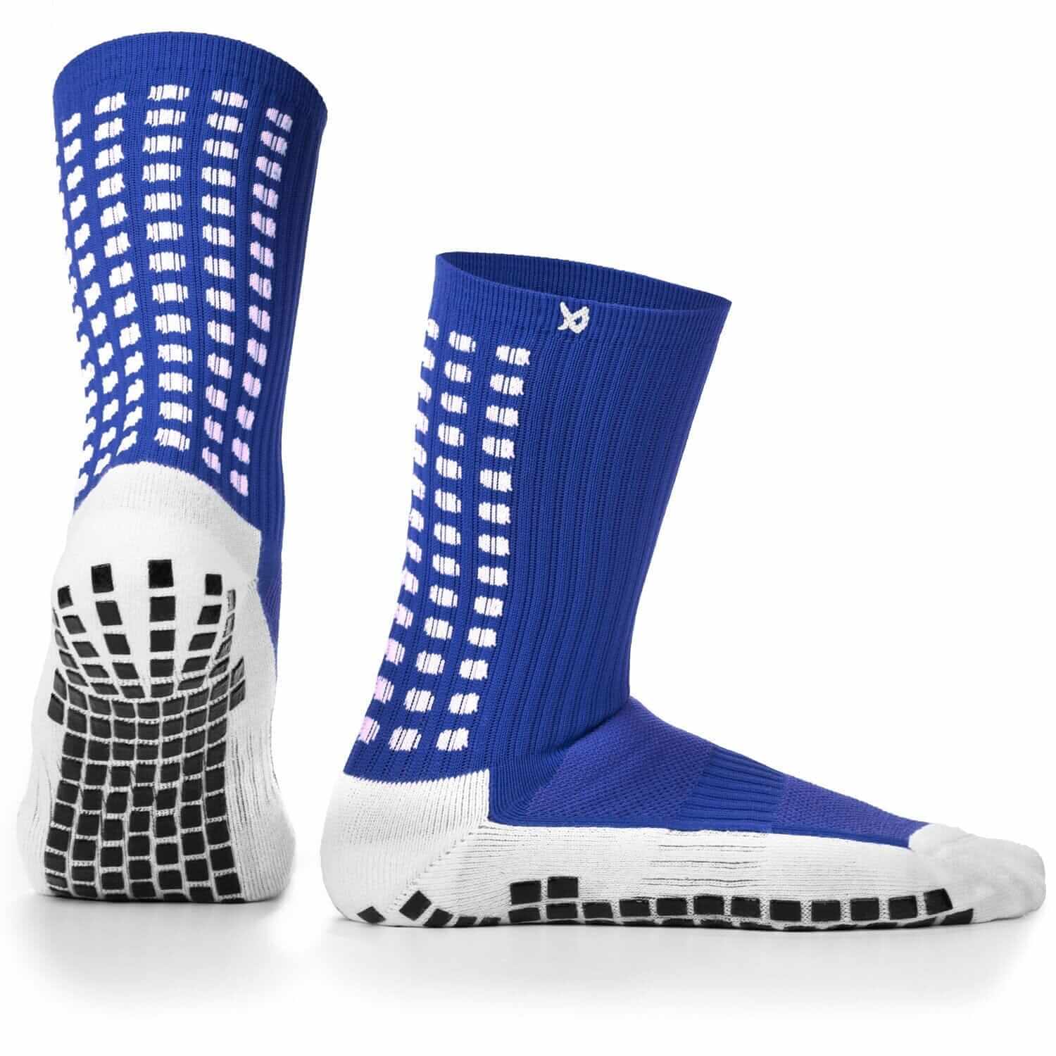 Men's football socks offering enhanced grip and ankle stability during matches