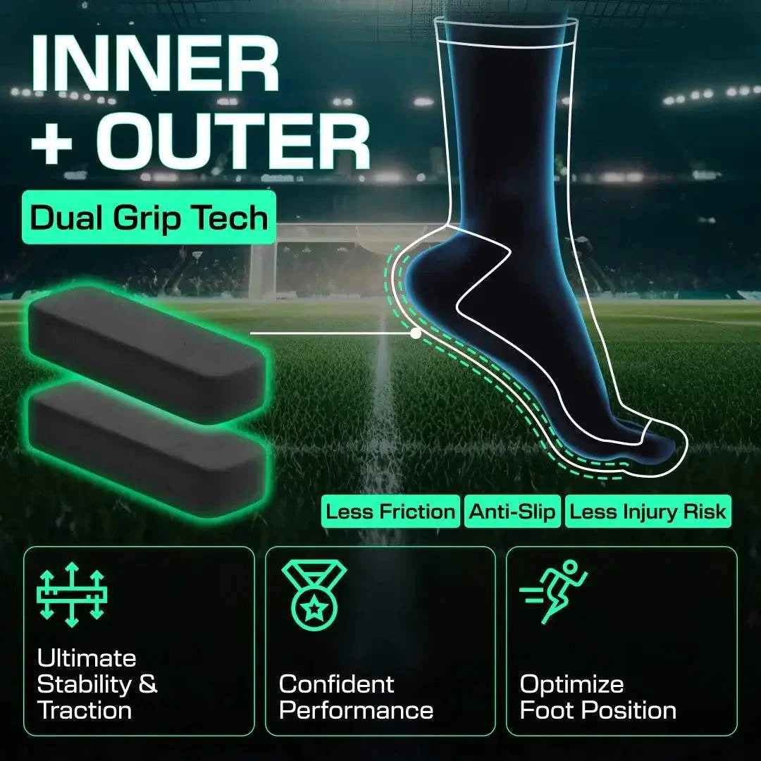 Detailed view of inner grip texture on Performance Cleat Socks for secure fit