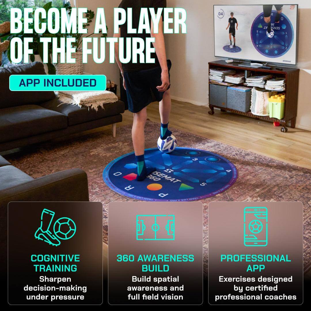 Pro-Level Cognitive + Footwork Soccer Training Mat