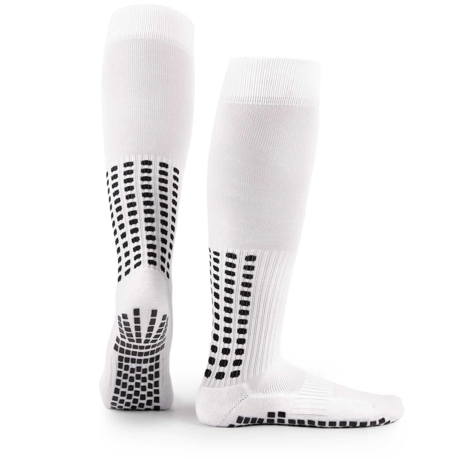 LUX Anti Slip Football Socks with inner and outer grips, knee-length, for enhanced traction and performance.