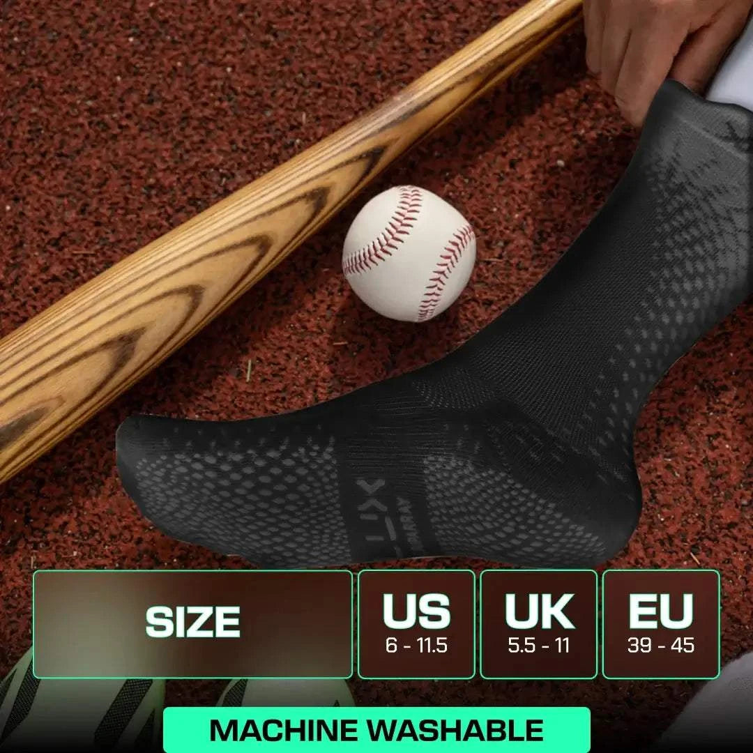 Player changing direction swiftly with Performance Grip Socks enhancing stability