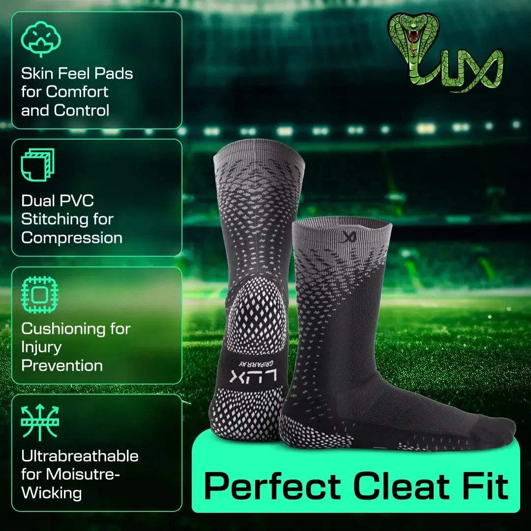 Close-up of Performance Grip Cleat Socks showcasing non-slip sole grip design